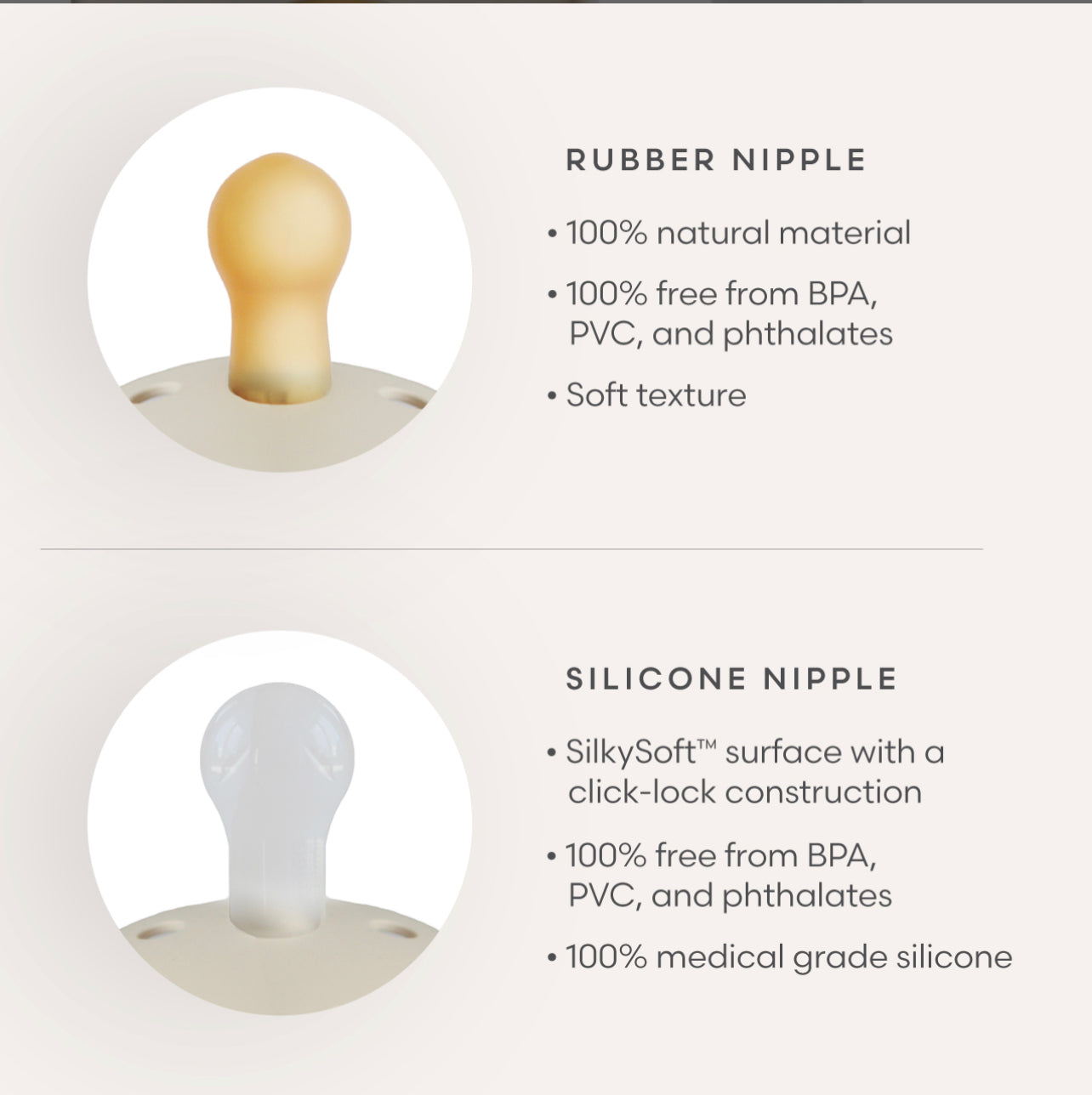 Par de chupones Frigg Daisy silicón (obscuridad)( Blush/Cream )