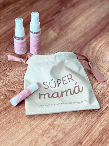 Gift bag para mamá (Sanitizante, bálsamo, mist de agua de rosas)