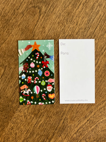 10 tarjetas para regalo (Árbol de navidad)