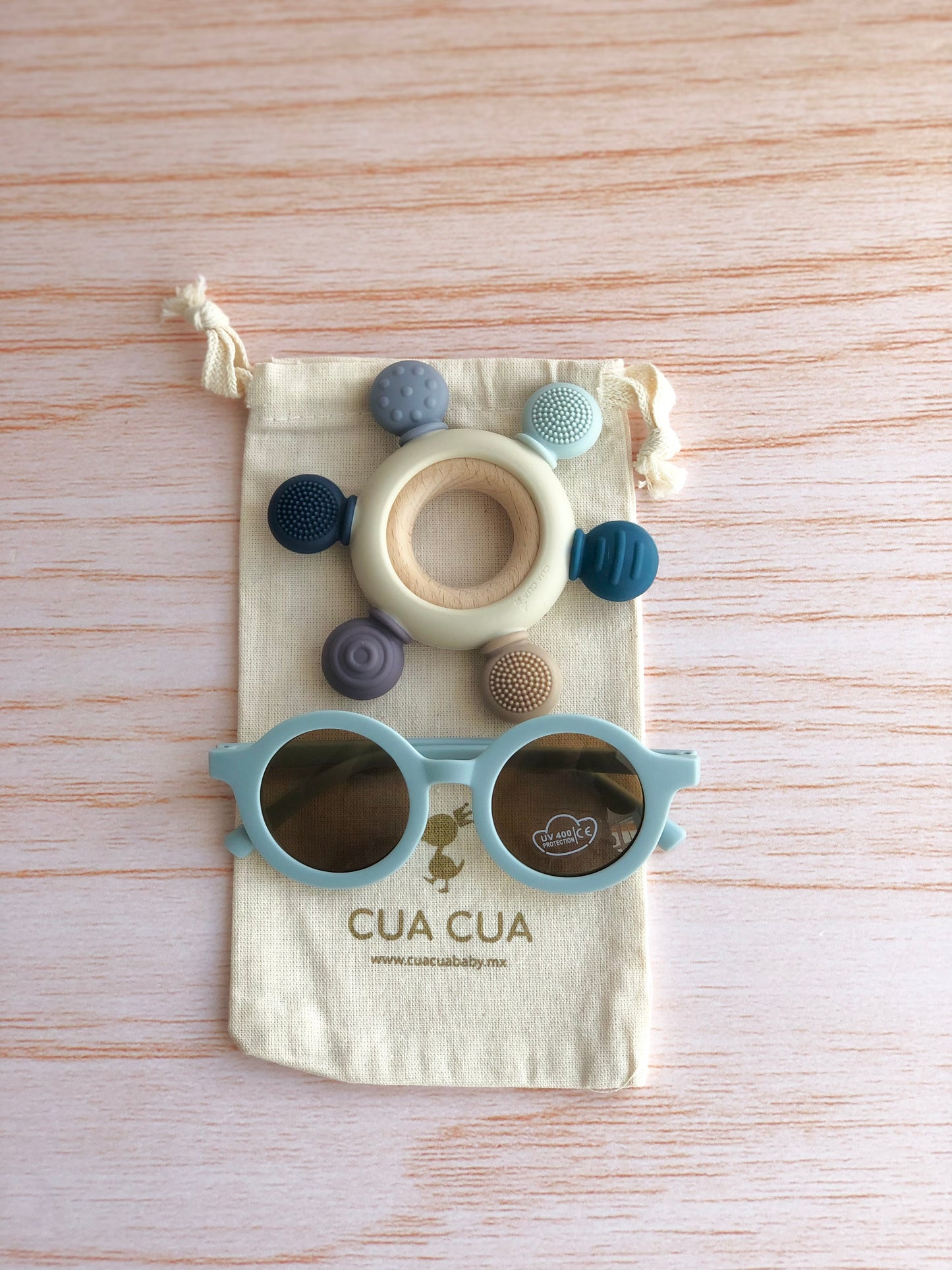 Gift bag de lentes + mordedera plana (2 tonalidades)