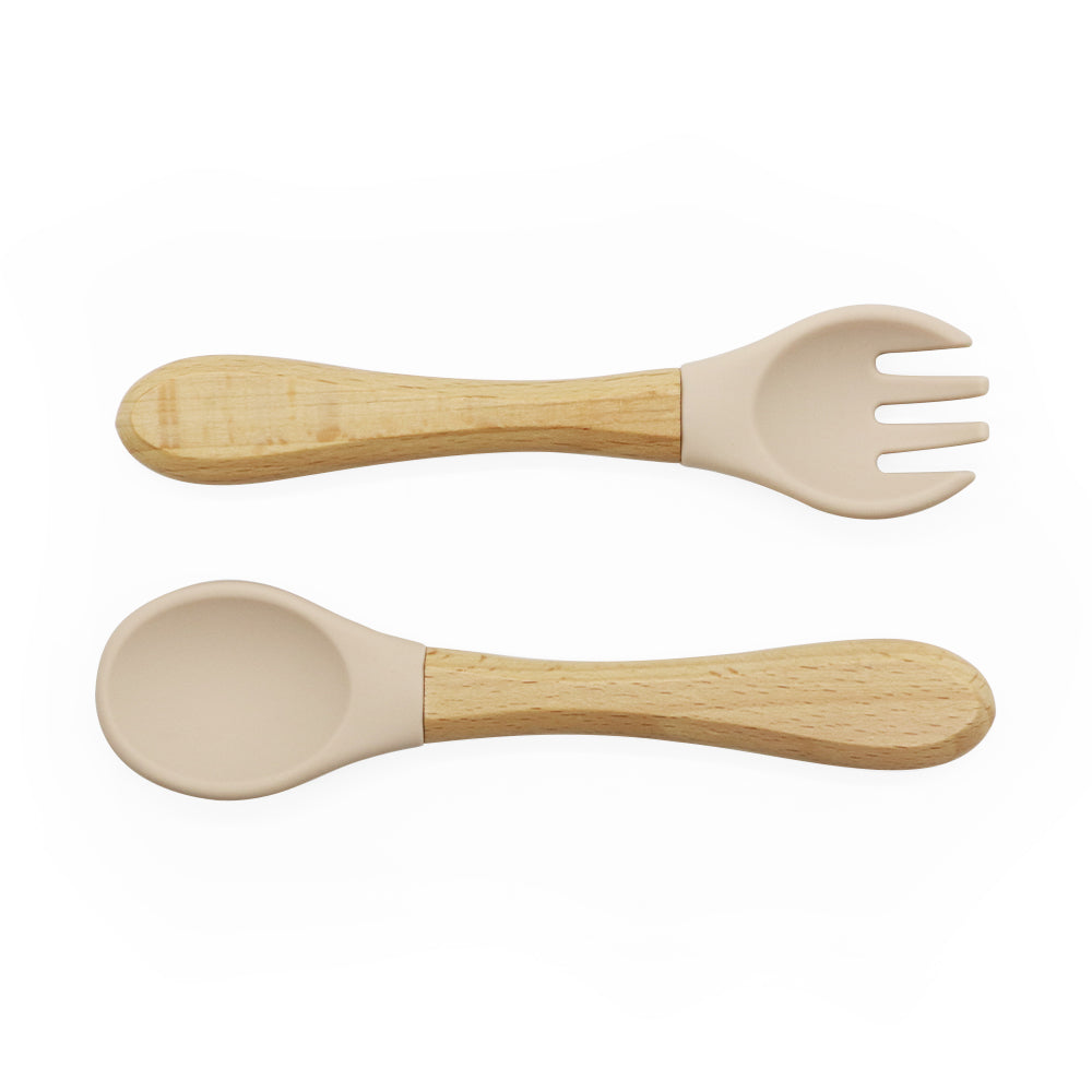 Kit favorito con cubiertos madera y silicón (5 colores)