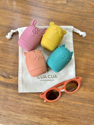 Gift bag de juguetes para agua + lentes color ladrillo