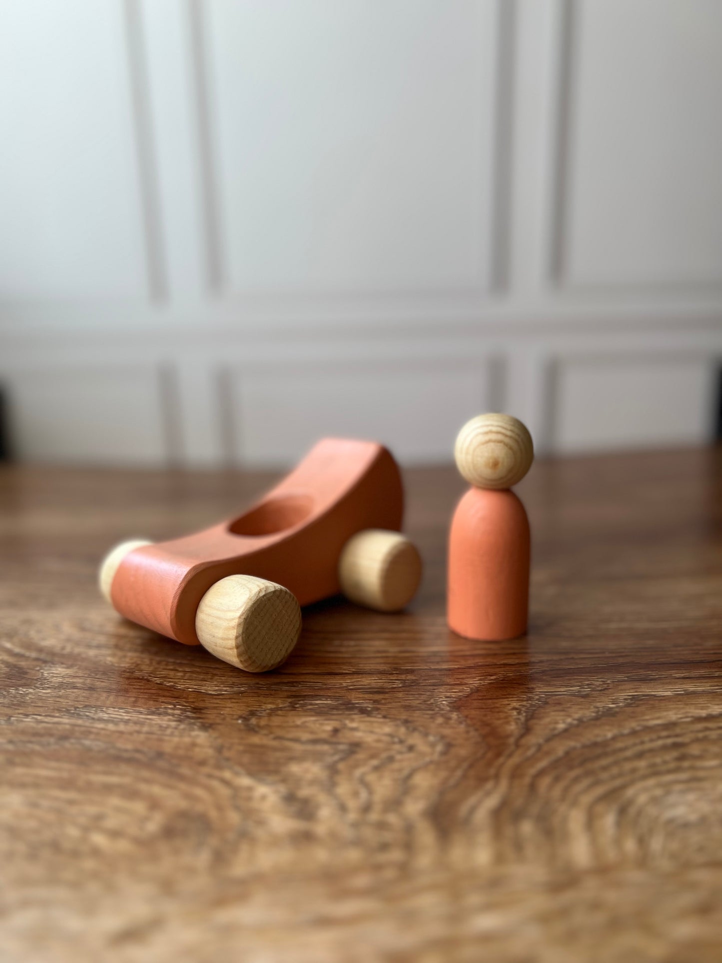 Carrito de madera tipo carreras (Varios colores)