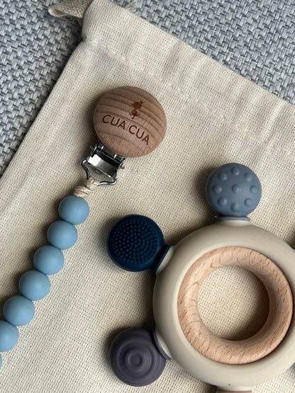 Gift bag portachupon + mordedera plana (2 colores)