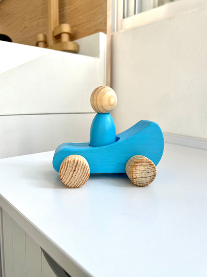 Carrito de madera tipo carreras (Varios colores)