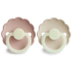 Par de chupones Frigg Daisy silicón (obscuridad)( Blush/Cream )