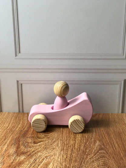 Carrito de madera tipo carreras (Varios colores)