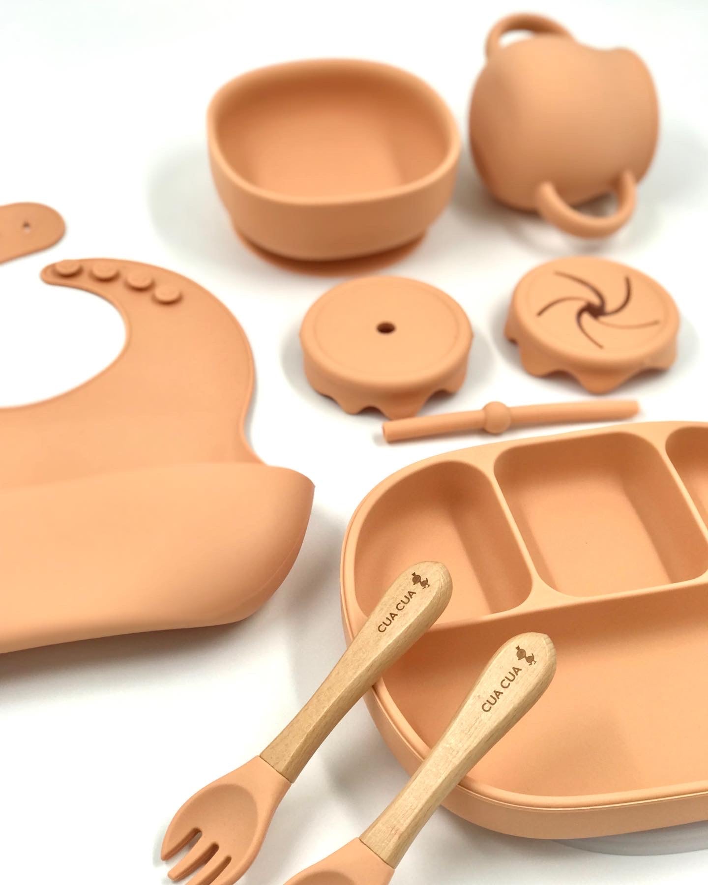 Kit favorito con cubiertos madera y silicón (5 colores)