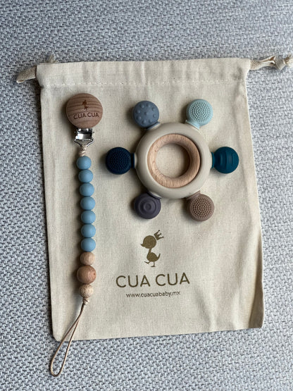 Gift bag portachupon + mordedera plana (2 colores)