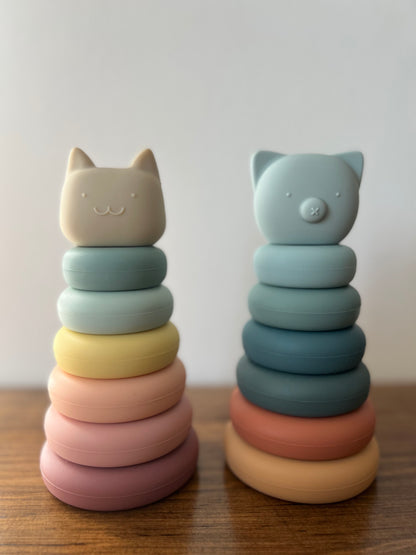 Torre de apilar de silicón (2 colores)