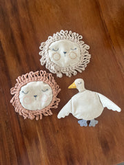 Cojin de semillas León rosa palo