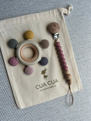 Gift bag portachupon + mordedera plana (2 colores)