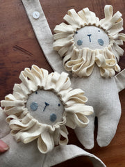 Par de cortineros en forma de León