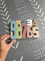 Números de silicón en tonos pasteles