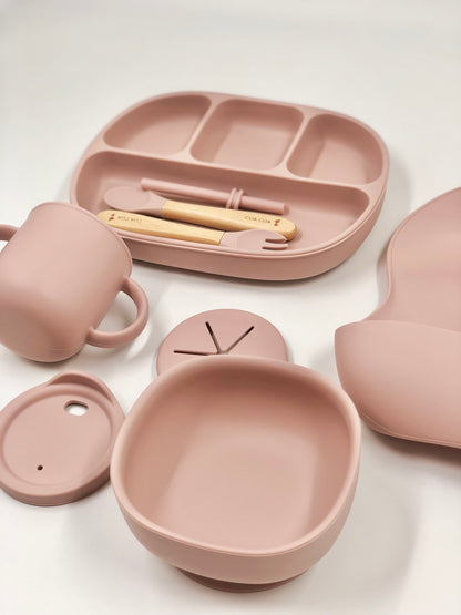 Kit favorito con cubiertos madera y silicón (5 colores)