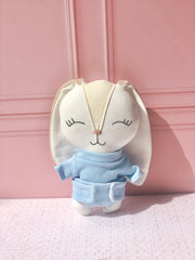 Sonaja en forma de conejo en tono azul (15 cm)