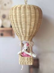 Globo aerostático de mimbre