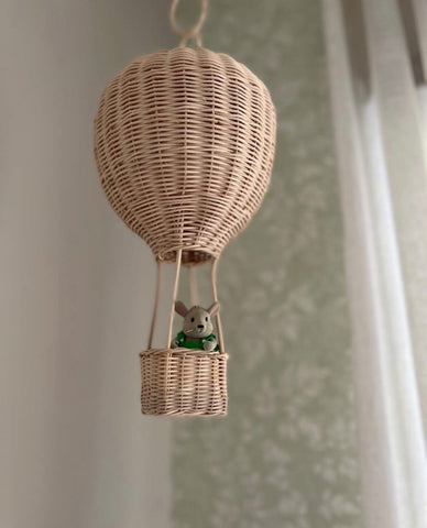 Globo aerostático de mimbre