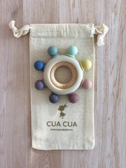 Gift bag de portachupon arena+ mordedera arcoiris