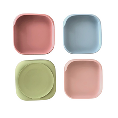 Plato plano de silicón con borde (Varios colores)