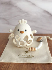 Gift bag de mordedera animalito+portachupón (Pollito y tortuga)