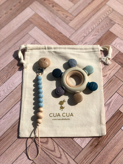 Gift bag portachupon + mordedera plana (2 colores)