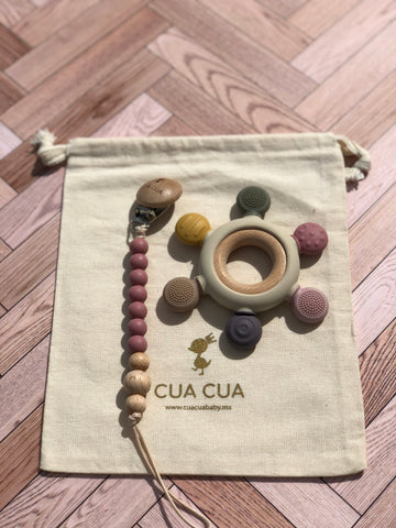 Gift bag portachupon + mordedera plana (2 colores)