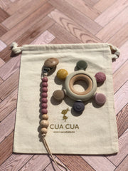 Gift bag portachupon + mordedera plana (2 colores)