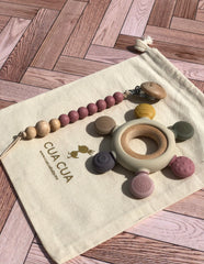 Gift bag portachupon + mordedera plana (2 colores)