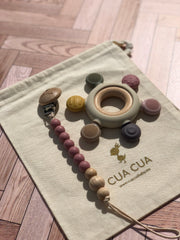 Gift bag portachupon + mordedera plana (2 colores)