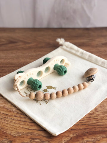 Gift bag mordedera carrito pop it +portachupon (varios colores)