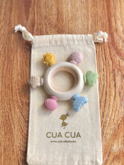 Mordedera plana con textura (3 colores)