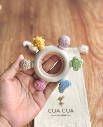 Mordedera plana con textura (3 colores)