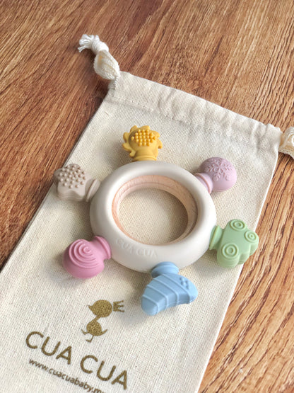 Gift bag mordedera arcoíris de silicon+portachupon