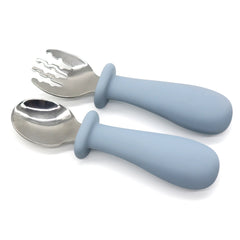 Cubiertos de acero inoxidable y silicón (5 colores disponibles)