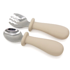 Cubiertos de acero inoxidable y silicón (5 colores disponibles)
