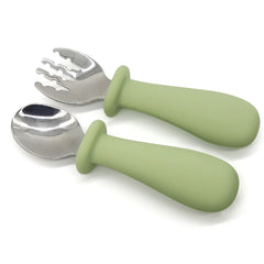 Cubiertos de acero inoxidable y silicón (5 colores disponibles)