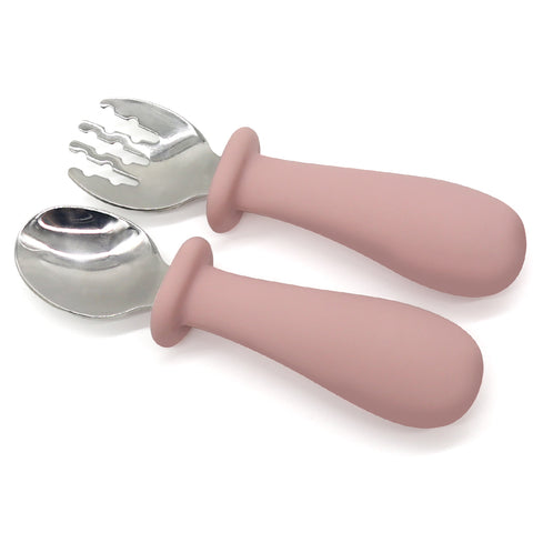 Cubiertos de acero inoxidable y silicón (5 colores disponibles)