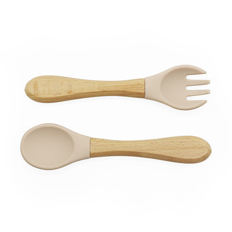 Kit favorito con cubiertos madera y silicón (5 colores)