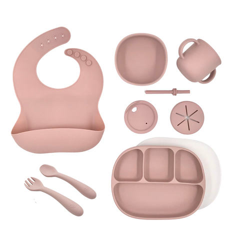 Kit completo para alimentación con cubiertos de silicón (5 colores disponibles)