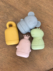 Juguetes para agua baño hechos de silicón (Dino, elefante, koala, Pingüino)