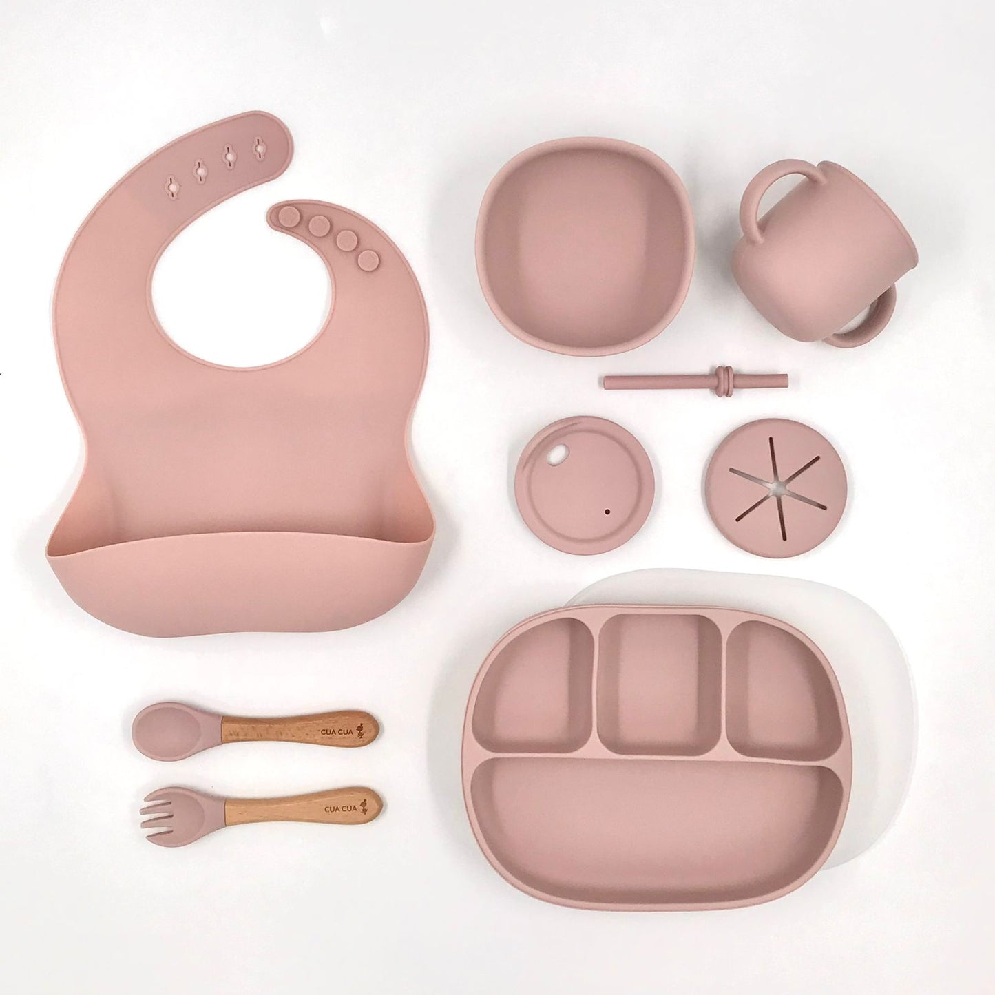 Kit favorito con cubiertos madera y silicón (5 colores)