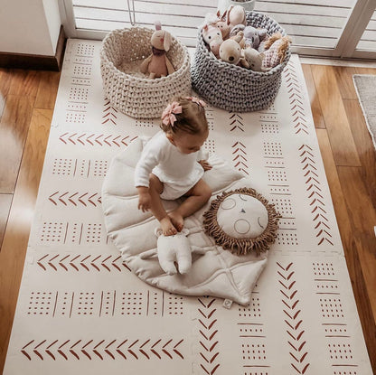 Tapete hecho de lino en forma de hoja