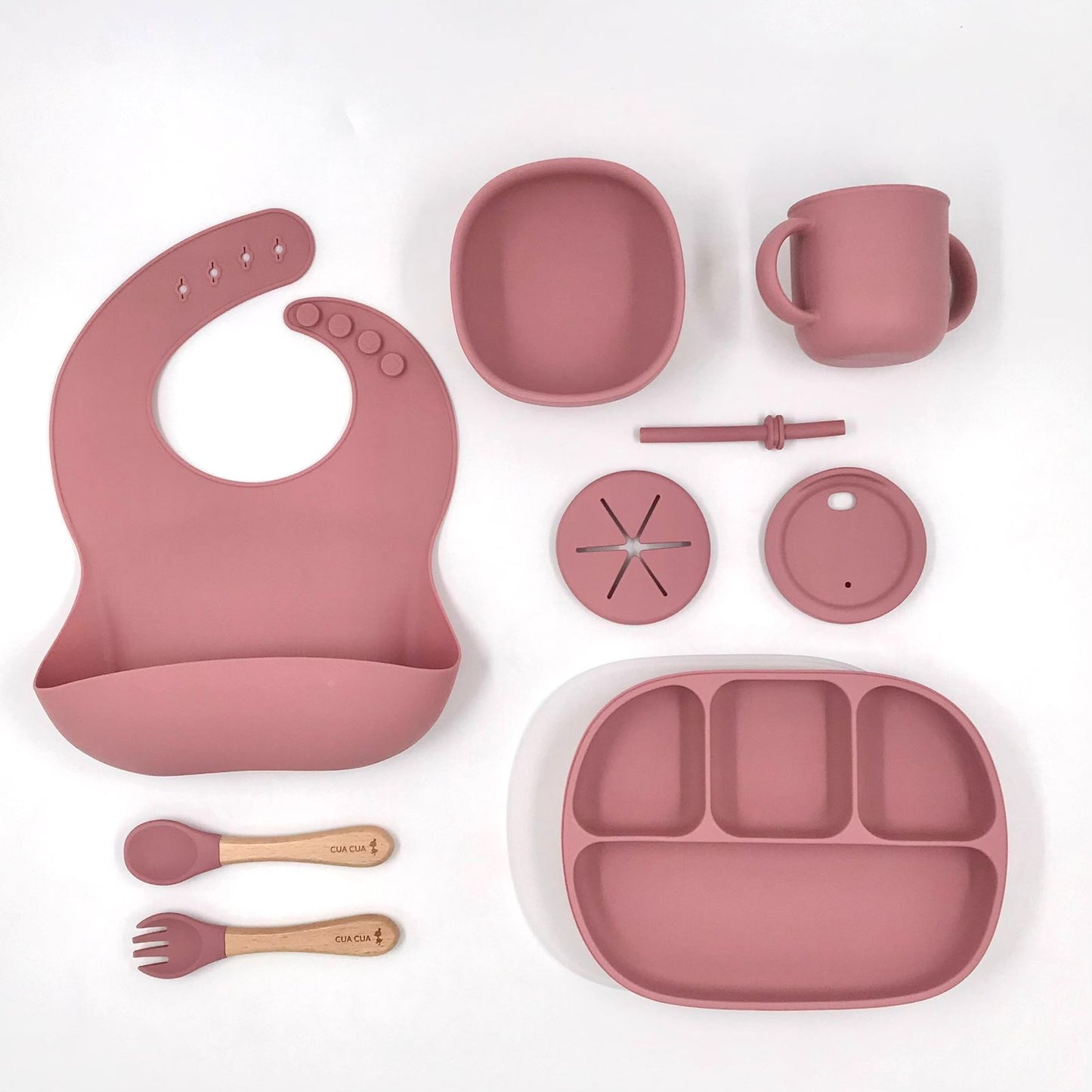 Kit favorito con cubiertos madera y silicón (5 colores)