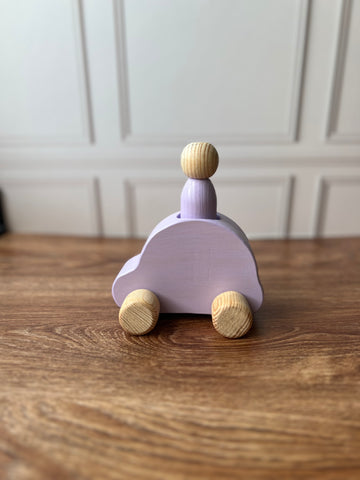 Carritos de madera tipo vocho (Varios colores)