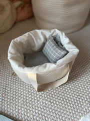 Bambineto beige chico (incluye almohada y cobijita)