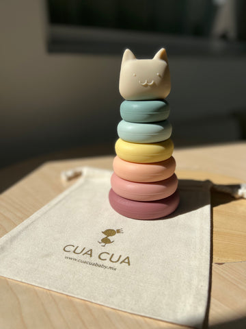 Torre de apilar de silicón (2 colores)