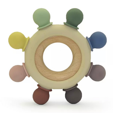 Mordedera de bolitas arcoiris